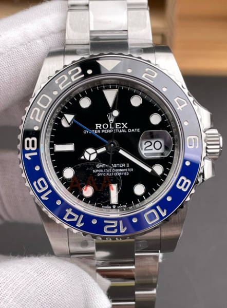 VS Factory Rolex GMT-Master II “Batman” Black/Blue Ceramic Bezel Oyster Bracelet (m126710blnr-0003) — detail view 1