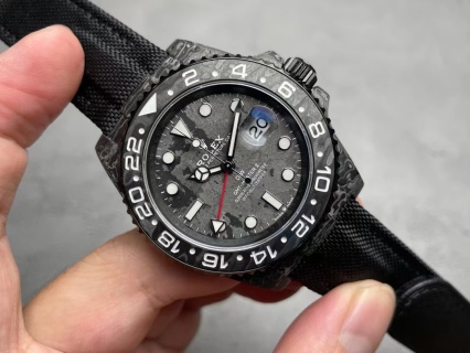 VS Factory Rolex GMT-Master II “DiW Carbon Stealth” Forged Carbon Fiber (Custom Edition) — detail view 3