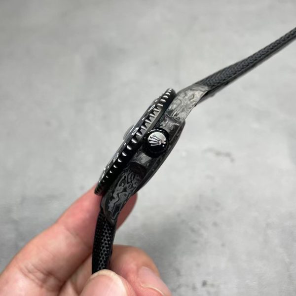 VS Factory Rolex GMT-Master II “DiW Carbon Stealth” Forged Carbon Fiber (Custom Edition) — detail view 5