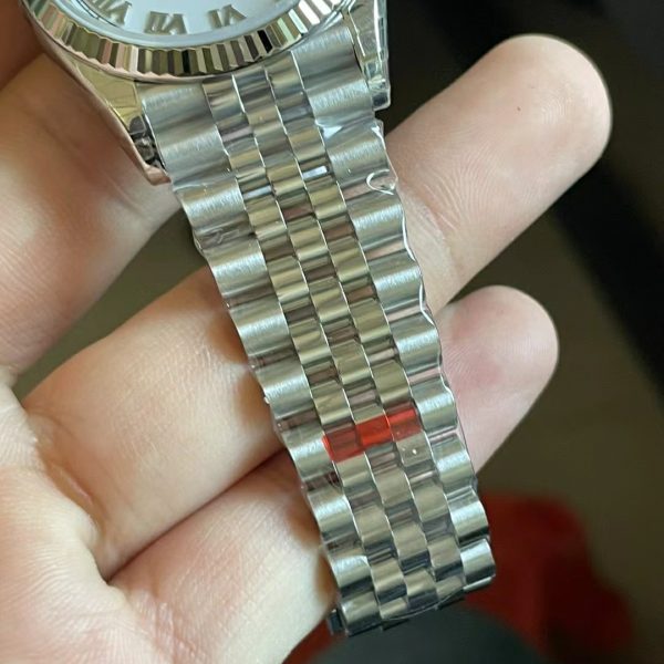VS Factory Rolex Datejust 36mm White Roman Dial (126234) — detail view 4