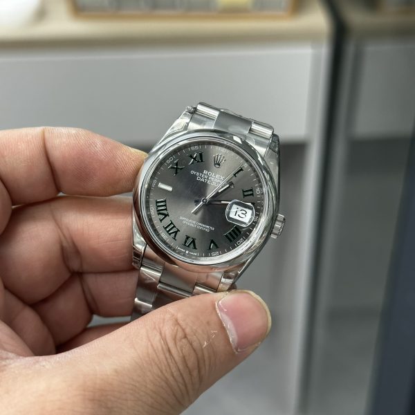 VS Factory Rolex Datejust 36mm “Wimbledon” Dial Smooth Bezel Oyster Bracelet (126200) — detail view 3