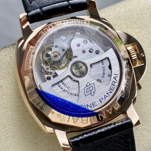 VS Factory Panerai Luminor Due 42mm White Dial Rose Gold Plated Smooth Bezel (PAM01336) — detail view 7