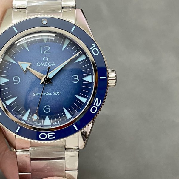 VS Factory Omega Seamaster 300 Heritage 41mm “Summer Blue” 75th Anniversary Edition (234.30.41.21.03.002) — front product view