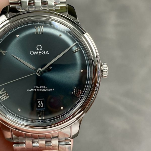 VS Factory Omega De Ville Prestige 40mm Pine Green Dial Stainless Steel Bracelet (434.10.40.20.10.001) — front product view