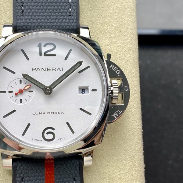 VS Factory Panerai Luminor Due Luna Rossa 42mm White Dial PAM01381 — front product view