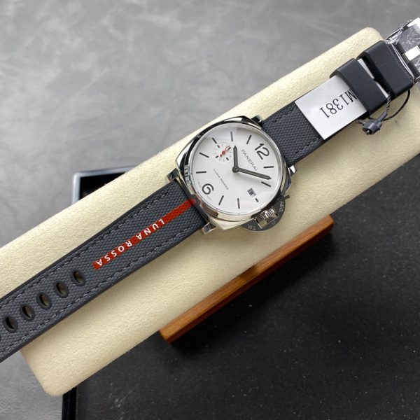 VS Factory Panerai Luminor Due Luna Rossa 42mm White Dial PAM01381 — detail view 5