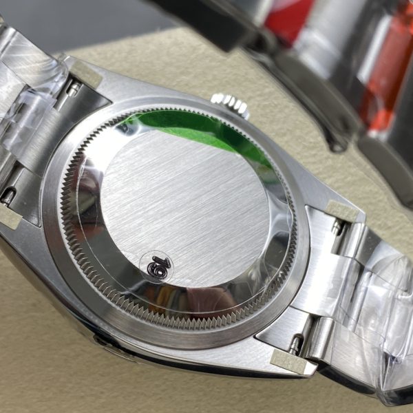 VS Factory Rolex Oyster Perpetual 36mm Bright Black Dial Smooth Bezel Oyster Bracelet (126000) — detail view 7