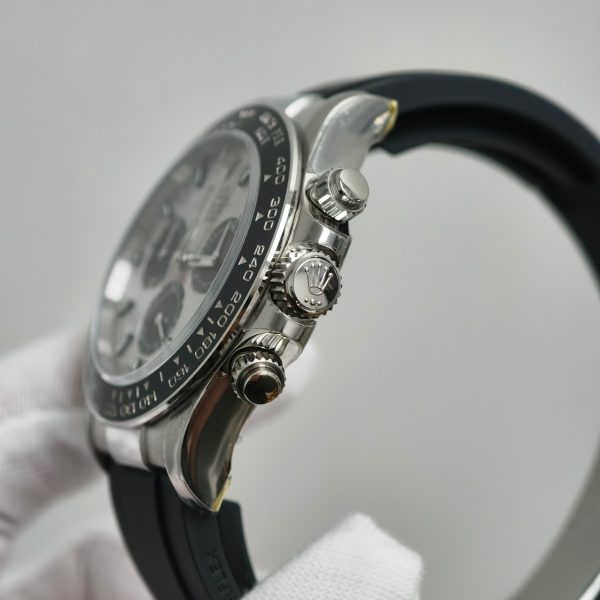VS Factory Rolex Daytona 40mm White Gold Meteorite Dial Rubber Strap (126519LN) — detail view 7