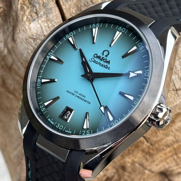 VS Factory Omega Seamaster Aqua Terra 150M 41mm Gradient Turquoise Dial Ceramic Bezel… — detail view 2