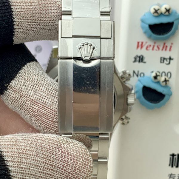 VS Factory Rolex Cosmograph Daytona White Dial Steel Bezel (116520) — detail view 5
