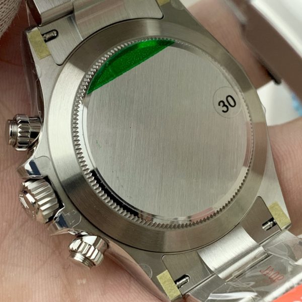 VS Factory Rolex Cosmograph Daytona White Dial Steel Bezel (116520) — detail view 4