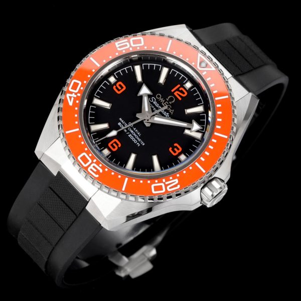 VS Factory Omega Seamaster Planet Ocean 600M Black Dial”Orange Ceramic Bezel Black Structured Rubber… — detail view 2