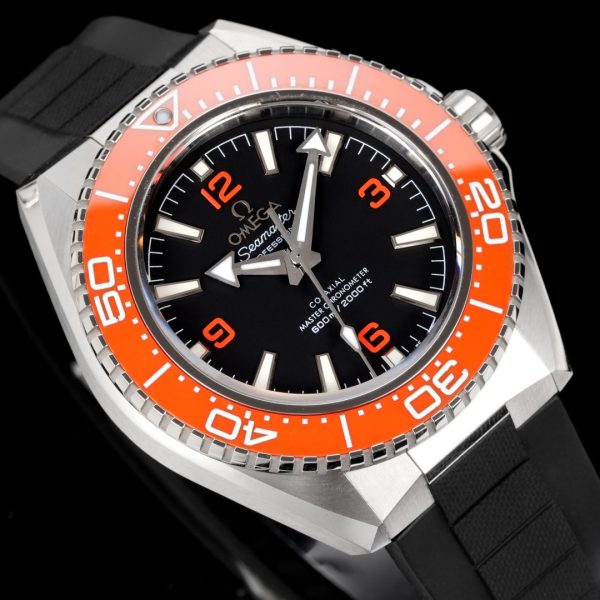 VS Factory Omega Seamaster Planet Ocean 600M Black Dial”Orange Ceramic Bezel Black Structured Rubber… — detail view 3