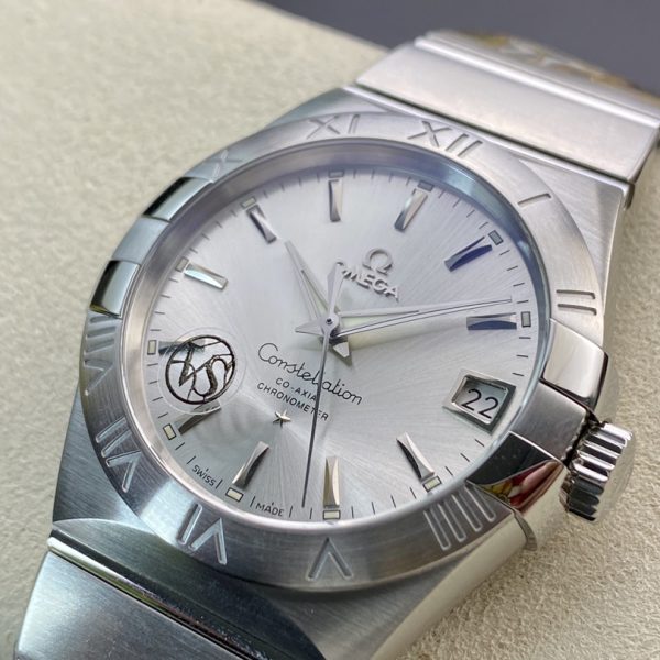 VS Factory Omega Constellation 38mm Steel Silver Dial (123.10.38.21.02.001) — detail view 2