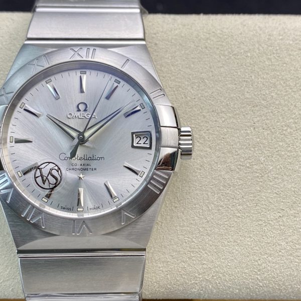 VS Factory Omega Constellation 38mm Steel Silver Dial (123.10.38.21.02.001) — front product view