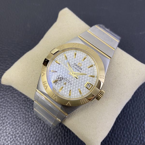 VS Factory Omega Constellation Co-Axial 35mm Two-Tone White Pattern Dial (123.20.35.20.02.006) — detail view 7