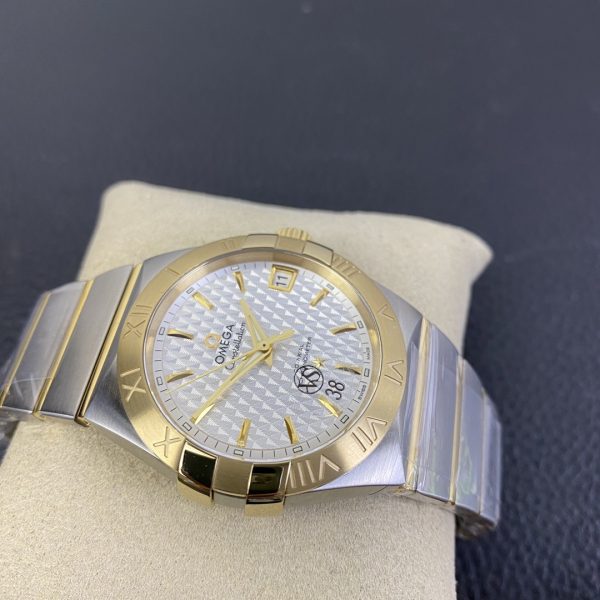 VS Factory Omega Constellation Co-Axial 35mm Two-Tone White Pattern Dial (123.20.35.20.02.006) — detail view 6