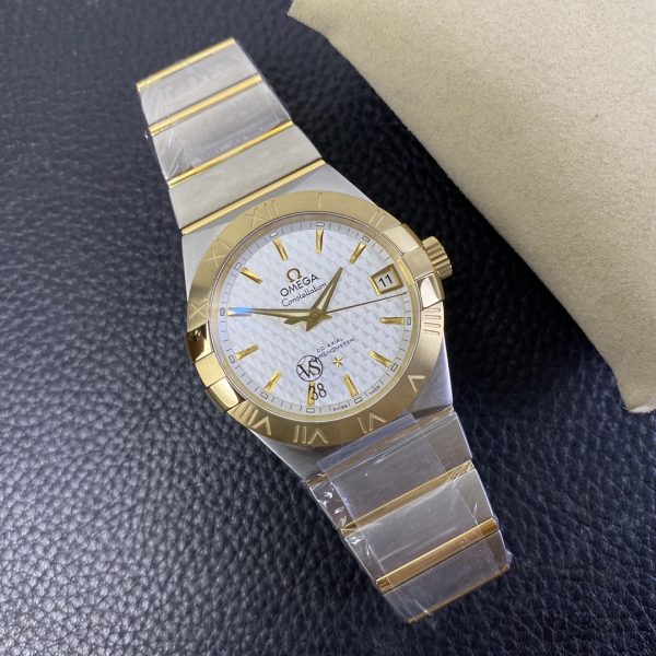 VS Factory Omega Constellation Co-Axial 35mm Two-Tone White Pattern Dial (123.20.35.20.02.006) — detail view 3
