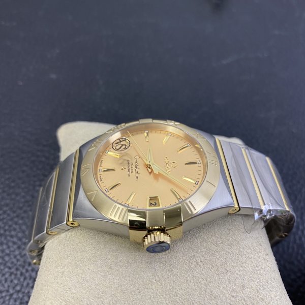 VS Factory Omega Constellation Co-Axial 38mm Two-Tone Champagne Dial (123.20.38.21.08.001) — detail view 6
