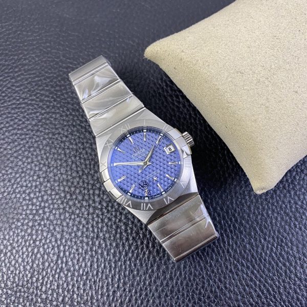 VS Factory Omega Constellation Co-Axial 38mm Blue Textured Dial (123.10.38.21.03.001) — detail view 4