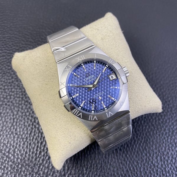 VS Factory Omega Constellation Co-Axial 38mm Blue Textured Dial (123.10.38.21.03.001) — detail view 2