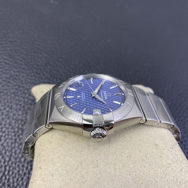 VS Factory Omega Constellation Co-Axial 38mm Blue Textured Dial (123.10.38.21.03.001) — detail view 7