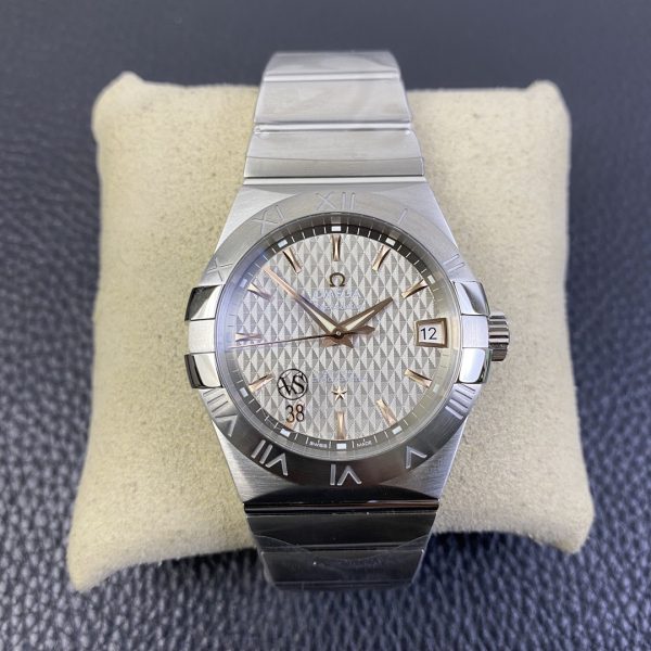 VS Factory Omega Constellation Co-Axial 38mm Steel & Sedna Accents (123.10.38.21.02.002) — front product view