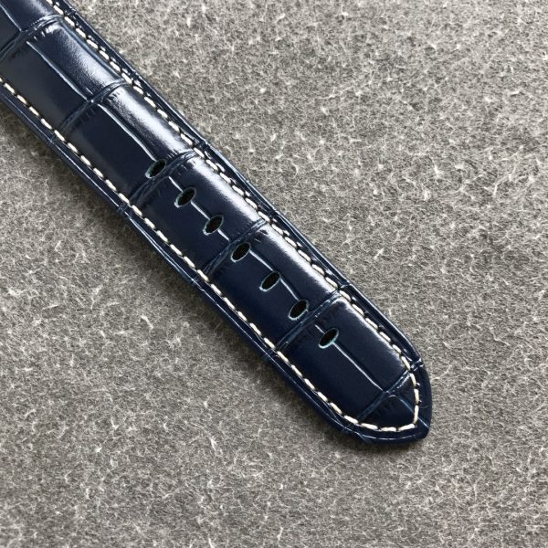 VS Factory Panerai Luminor Marina Blue Dial Blue Leather Strap Goldtech Bezel (PAM01112) — detail view 7