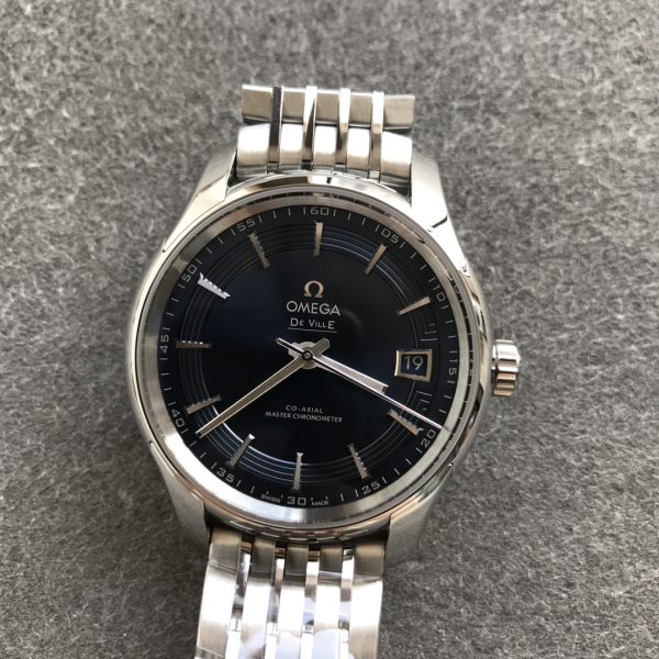 VS Factory Omega De Ville Hour Vision 41mm Blue Dial Steel Bracelet (433.10.41.21.03.001) — front product view