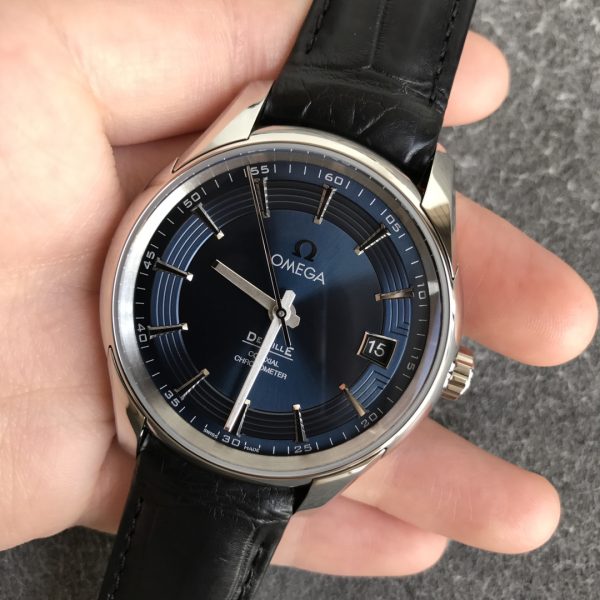 VS Factory Omega De Ville Hour Vision 41mm Blue Dial Black Strap (433.13.41.21.03.001) — detail view 4