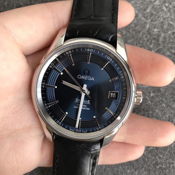 VS Factory Omega De Ville Hour Vision 41mm Blue Dial Black Strap (433.13.41.21.03.001) — detail view 3