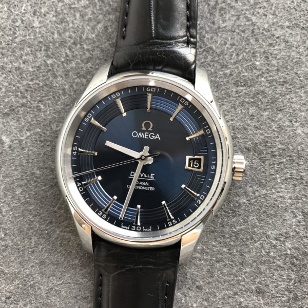 VS Factory Omega De Ville Hour Vision 41mm Blue Dial Black Strap (433.13.41.21.03.001) — detail view 2