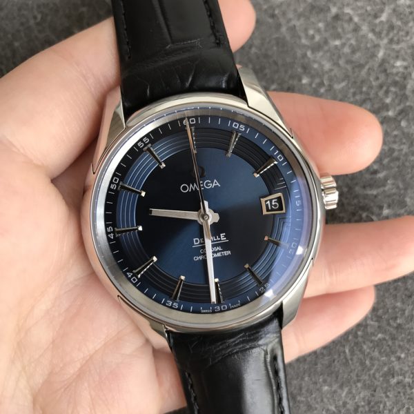 VS Factory Omega De Ville Hour Vision 41mm Blue Dial Black Strap (433.13.41.21.03.001) — detail view 1