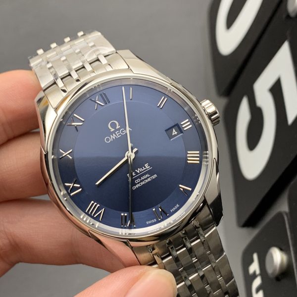 VS Factory Omega De Ville Prestige 39.5mm Blue Dial (424.10.40.20.03.001) — detail view 2