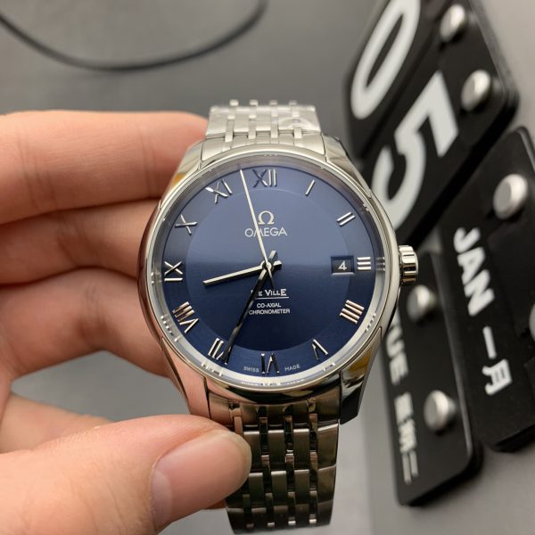 VS Factory Omega De Ville Prestige 39.5mm Blue Dial (424.10.40.20.03.001) — front product view