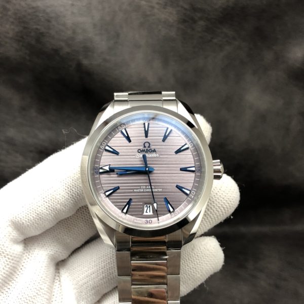 VS Factory Omega Seamaster Aqua Terra 150M 41mm Grey Dial Blue Hands (220.10.41.21.06.001) — front product view