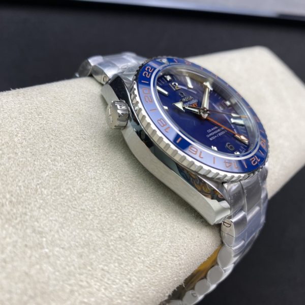 VS Factory Omega Seamaster Planet Ocean 600M GMT “GoodPlanet” Blue Dial Orange Aluminum GMT hand Blue… — detail view 5