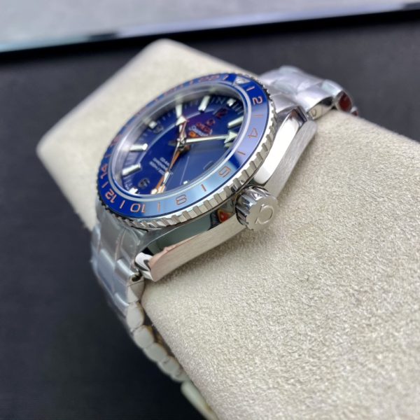 VS Factory Omega Seamaster Planet Ocean 600M GMT “GoodPlanet” Blue Dial Orange Aluminum GMT hand Blue… — detail view 4