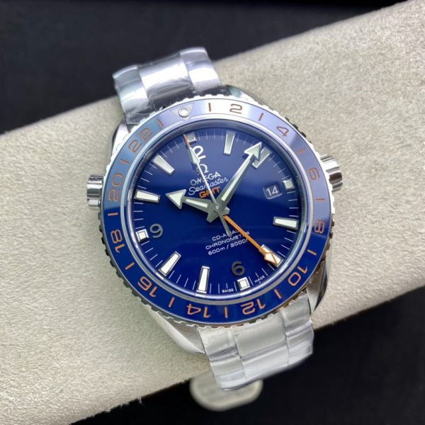 VS Factory Omega Seamaster Planet Ocean 600M GMT “GoodPlanet” Blue Dial Orange Aluminum GMT hand Blue… — detail view 7