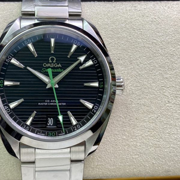 VS Factory Omega Seamaster Aqua Terra 150M 41mm Black Horizontal Teak Dial Green Seconds Hand Stainless… — front product view
