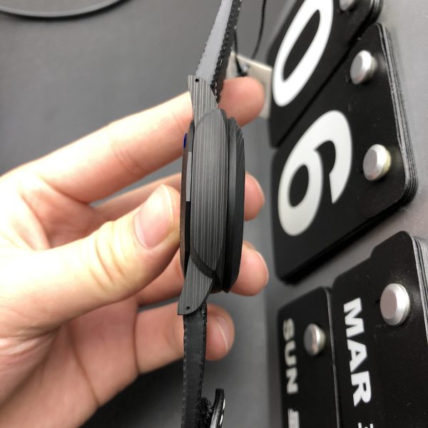 VS Factory Panerai Luminor Marina 44mm Black Dial Luminous Arabic Numerals Black Sportech Strap Smooth… — detail view 4