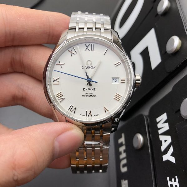 VS Factory Omega De Ville Hour Vision 41mm Silver Dial Roman Numerals (431.10.41.21.02.001) — front product view
