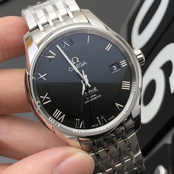 VS Factory Omega De Ville Prestige 39.5mm Black Dial (424.10.40.20.01.001) — detail view 2