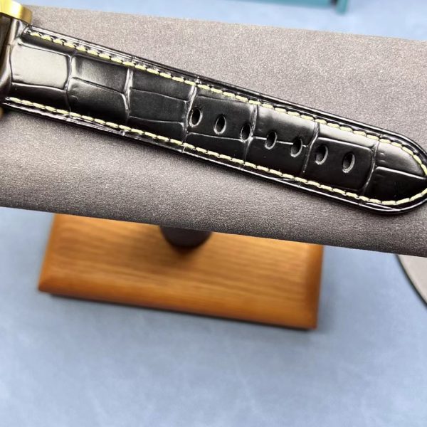 VS Factory Panerai Luminor Marina 44mm Grey Dial Luminous Arabic Numerals Yellow Gold Plated Smooth Bezel… — detail view 5