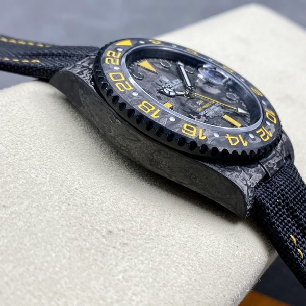 VS Factory Rolex GMT-Master II “DiW Carbon Yellow” Forged Carbon Fiber (Custom Edition) — detail view 6