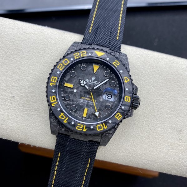 VS Factory Rolex GMT-Master II “DiW Carbon Yellow” Forged Carbon Fiber (Custom Edition) — detail view 5