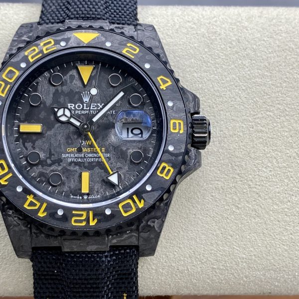 VS Factory Rolex GMT-Master II “DiW Carbon Yellow” Forged Carbon Fiber (Custom Edition) — detail view 2