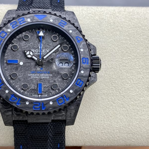 VS Factory Rolex GMT-Master II “DiW Carbon Blue” Forged Carbon Fiber (Custom Edition) — detail view 2