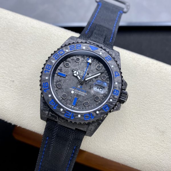 VS Factory Rolex GMT-Master II “DiW Carbon Blue” Forged Carbon Fiber (Custom Edition) — detail view 3