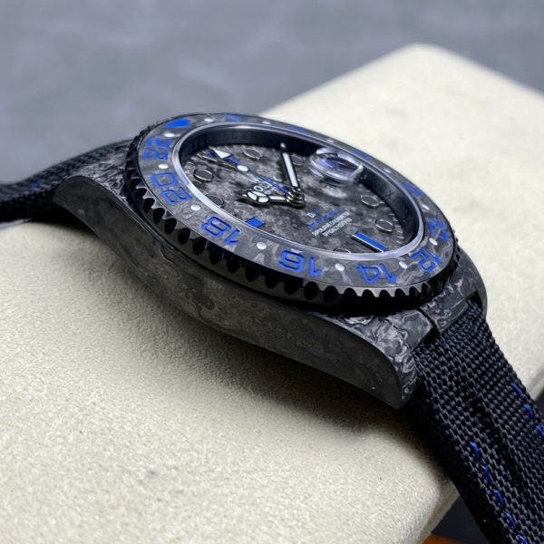 VS Factory Rolex GMT-Master II “DiW Carbon Blue” Forged Carbon Fiber (Custom Edition) — detail view 6